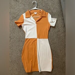 Orange and White Tennessee Dress